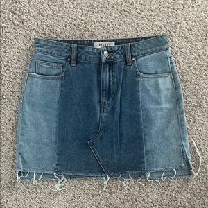 PacSun Two-Tone Denim Mini Skirt